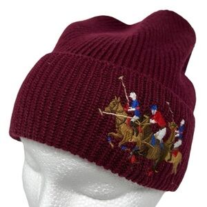 Embroidered Polo Ralph Lauren Wool Beanie Match Hat